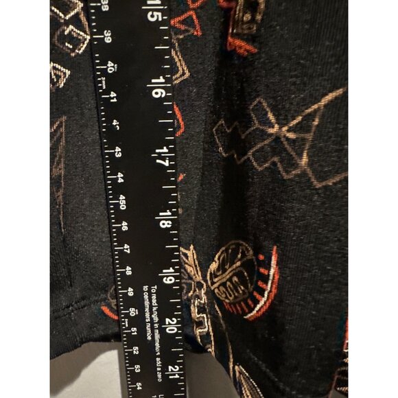 Chico’s Travelers Black Capri Pants Wide Leg Women’s Size 2 Y2K Aztec Fall cozy - Picture 5 of 8